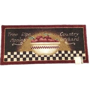 Textured X-Long Rug Runner (20"x44") TREE RIPE APPLES,COUNTRY ORCHARD,HomeTrends